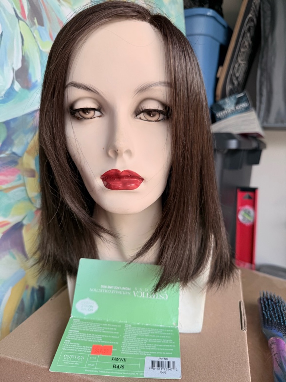 Jayne Chocolate Brown Straight Synthetic Wig for Women – Sleek Mid-Length Style